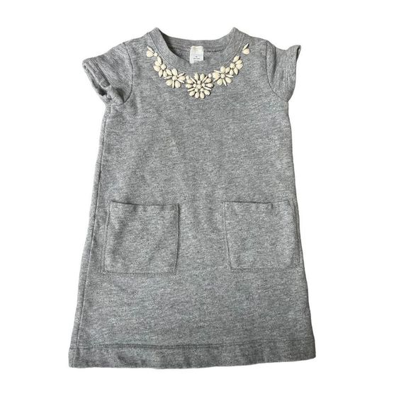 Crewcuts Other - CREWCUTS Gray Sweatshirt Necklace Dress, Size 6